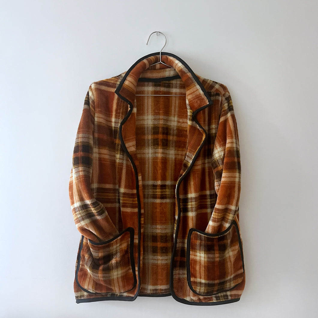 no. 3 Plaid blanket cardigan